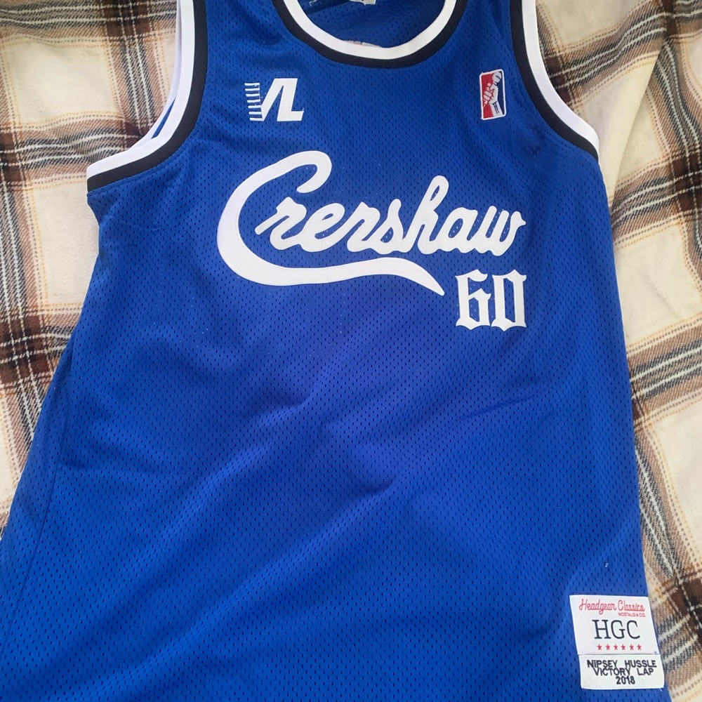 Crenshaw 60 Blue Mesh Basketball Jersey
